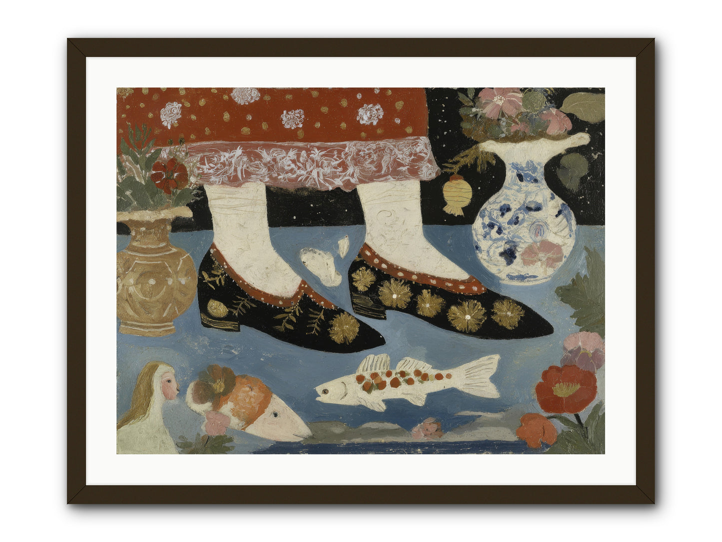 The Night We Sailed to Elsewhere -- Framed Print - Black 32x24