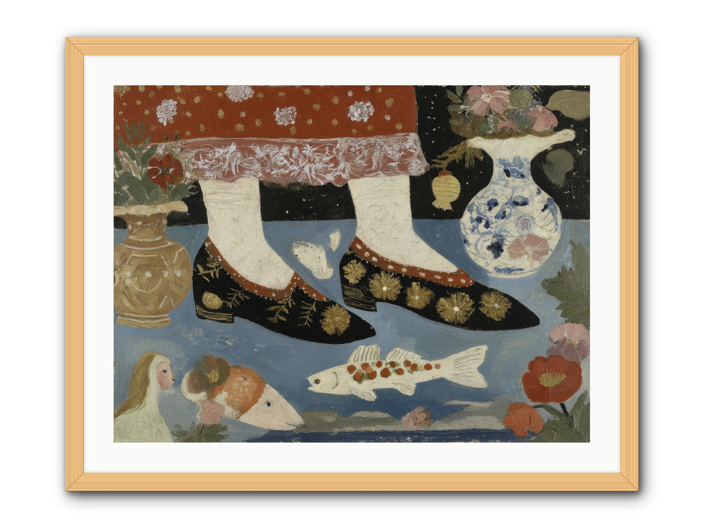 The Night We Sailed to Elsewhere -- Framed Print - Natural 32x24