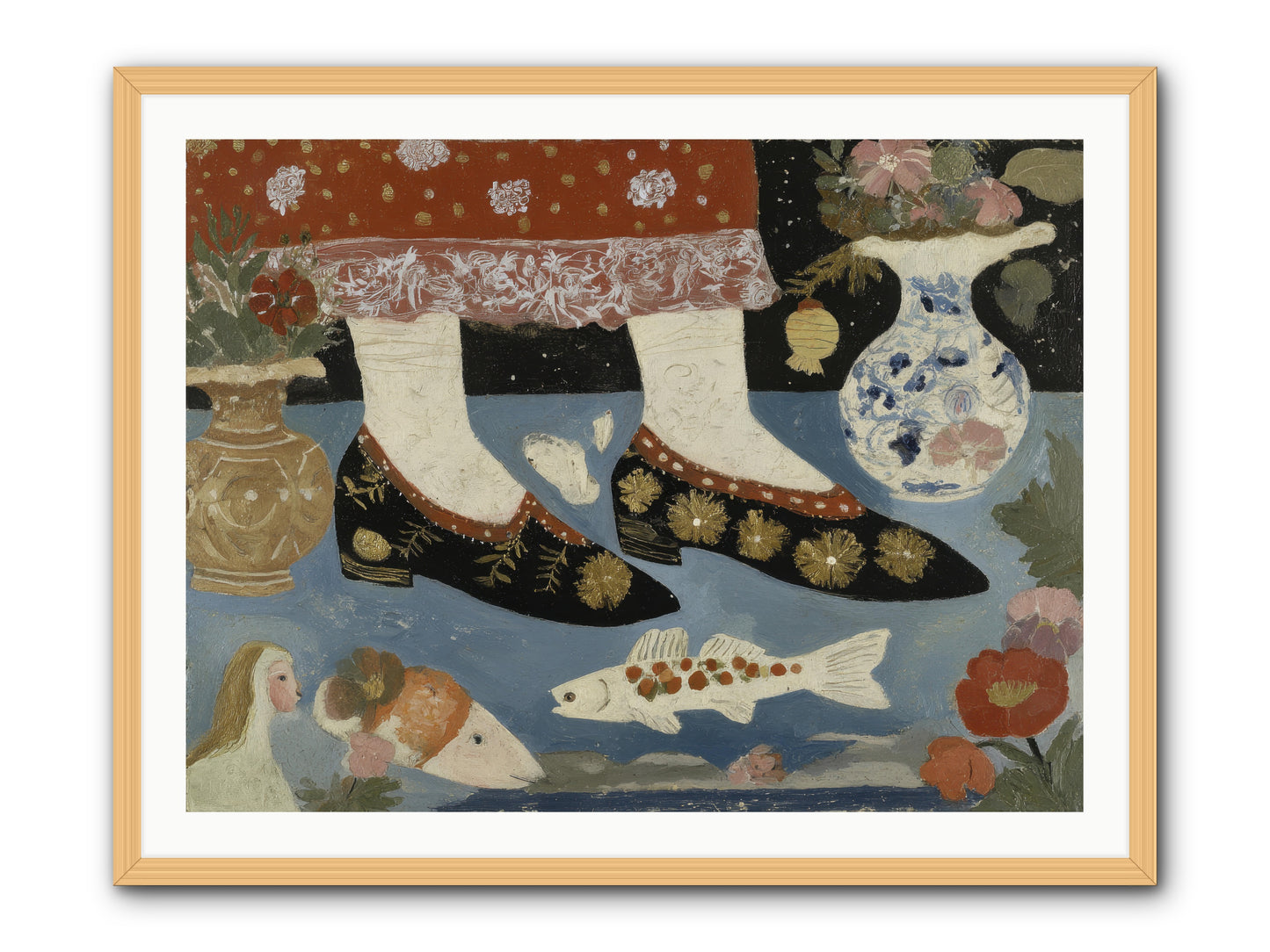 The Night We Sailed to Elsewhere -- Framed Print - Natural 40x30