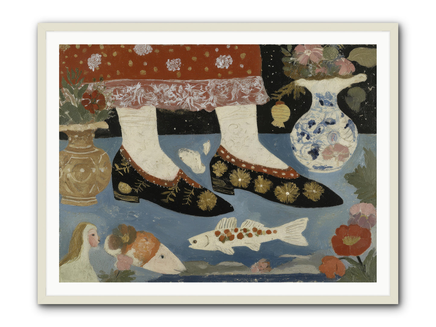 The Night We Sailed to Elsewhere -- Framed Print - White 48x36