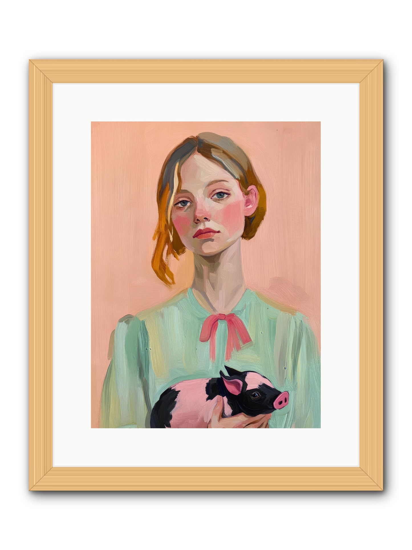 The Noble Barnyard -- Framed Print - Natural 12x16