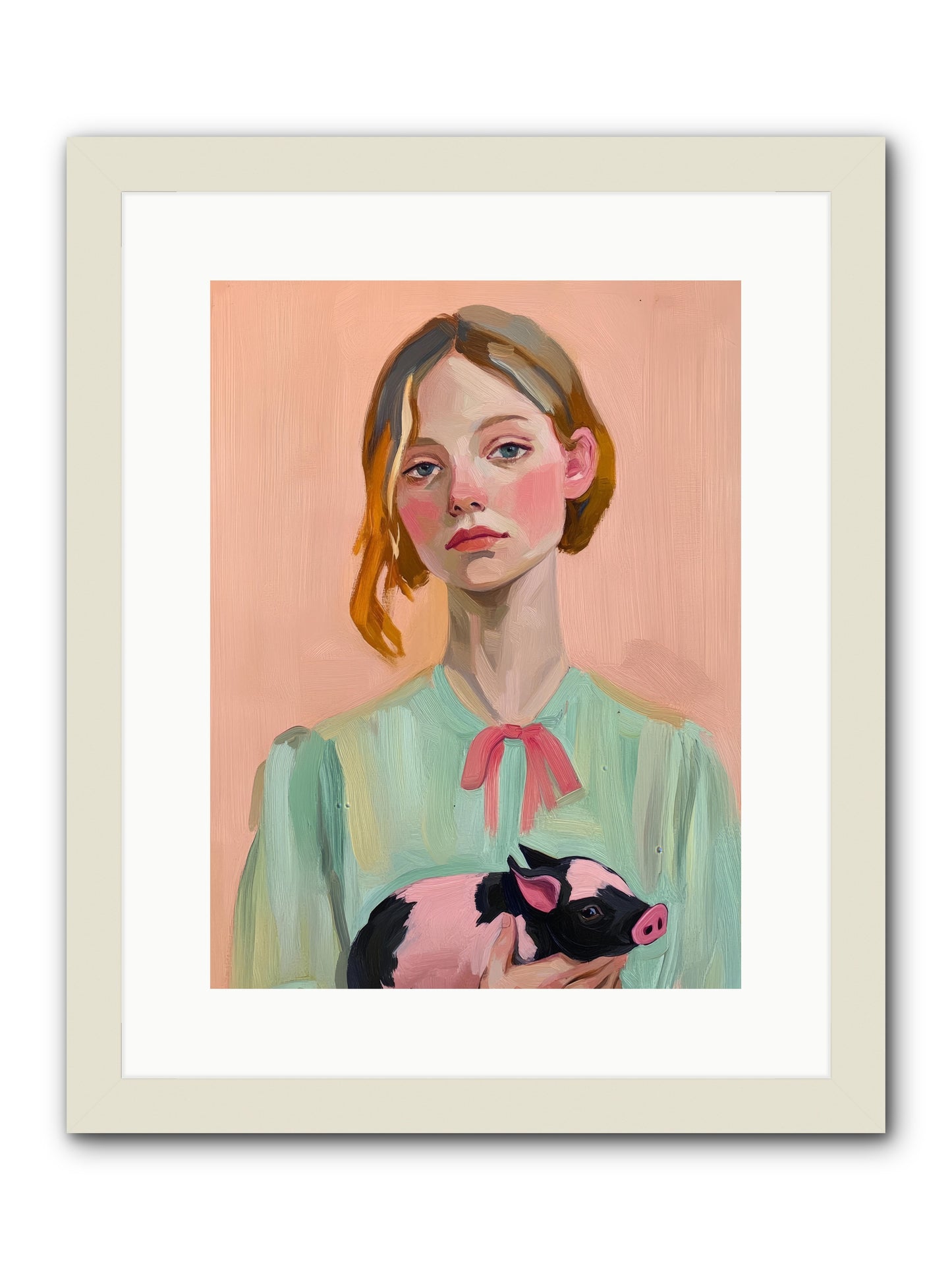 The Noble Barnyard -- Framed Print - White 12x16