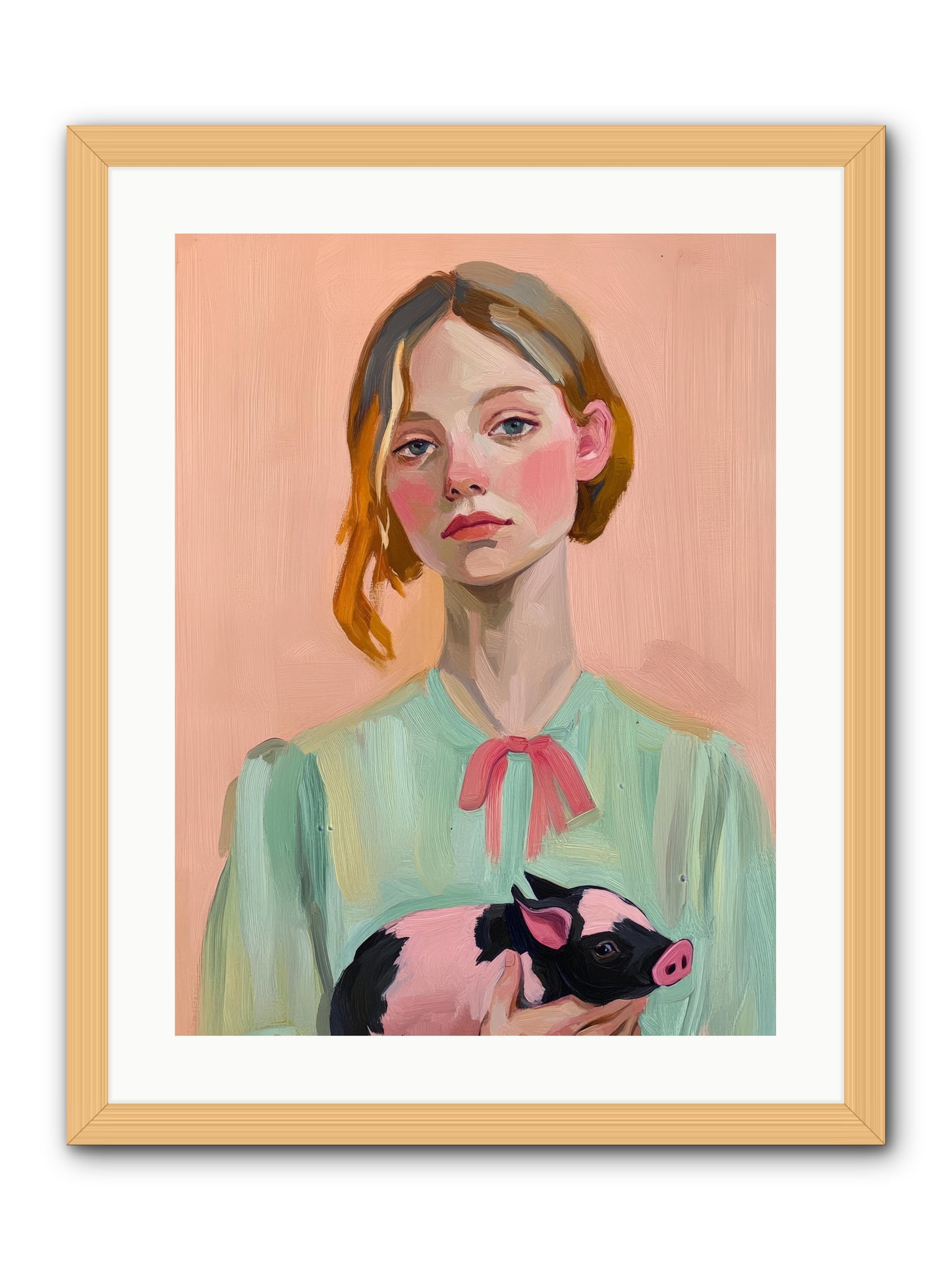 The Noble Barnyard -- Framed Print - Natural 18x24