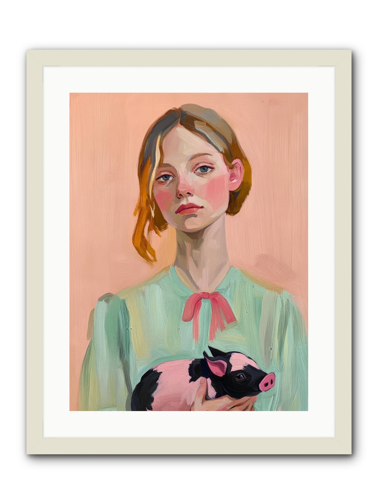 The Noble Barnyard -- Framed Print - White 18x24