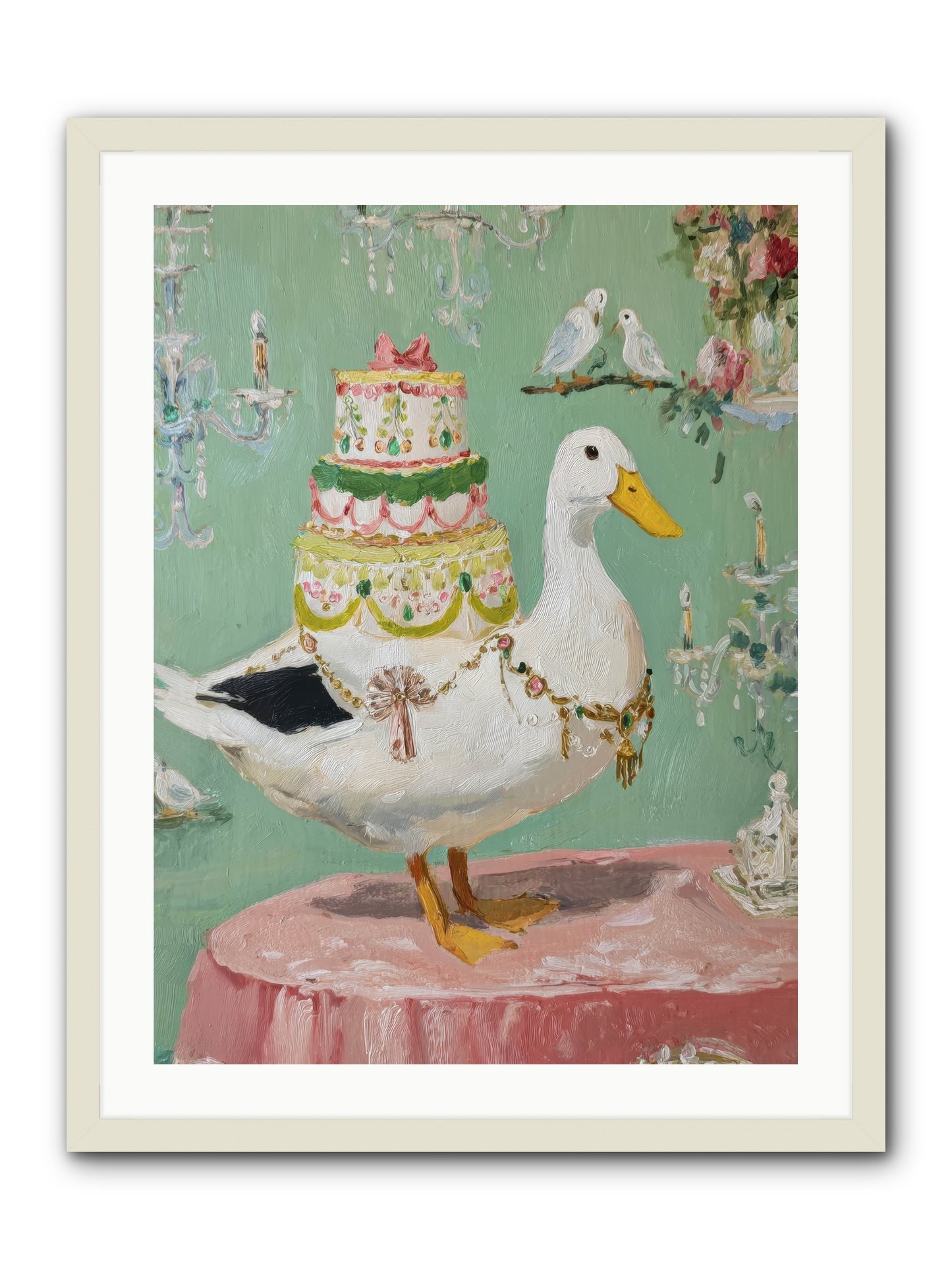 The Opulent Daydream -- Framed Print - White 24x32