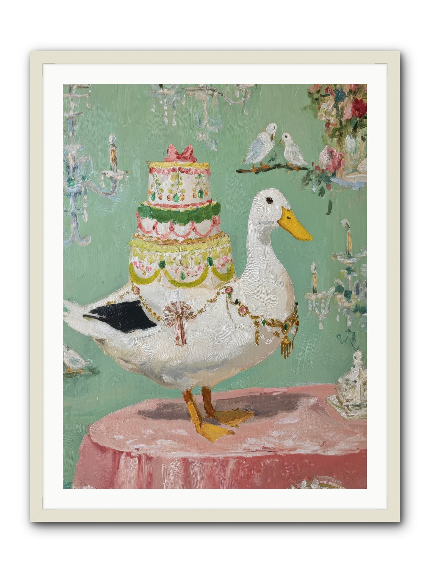The Opulent Daydream -- Framed Print - White 30x40
