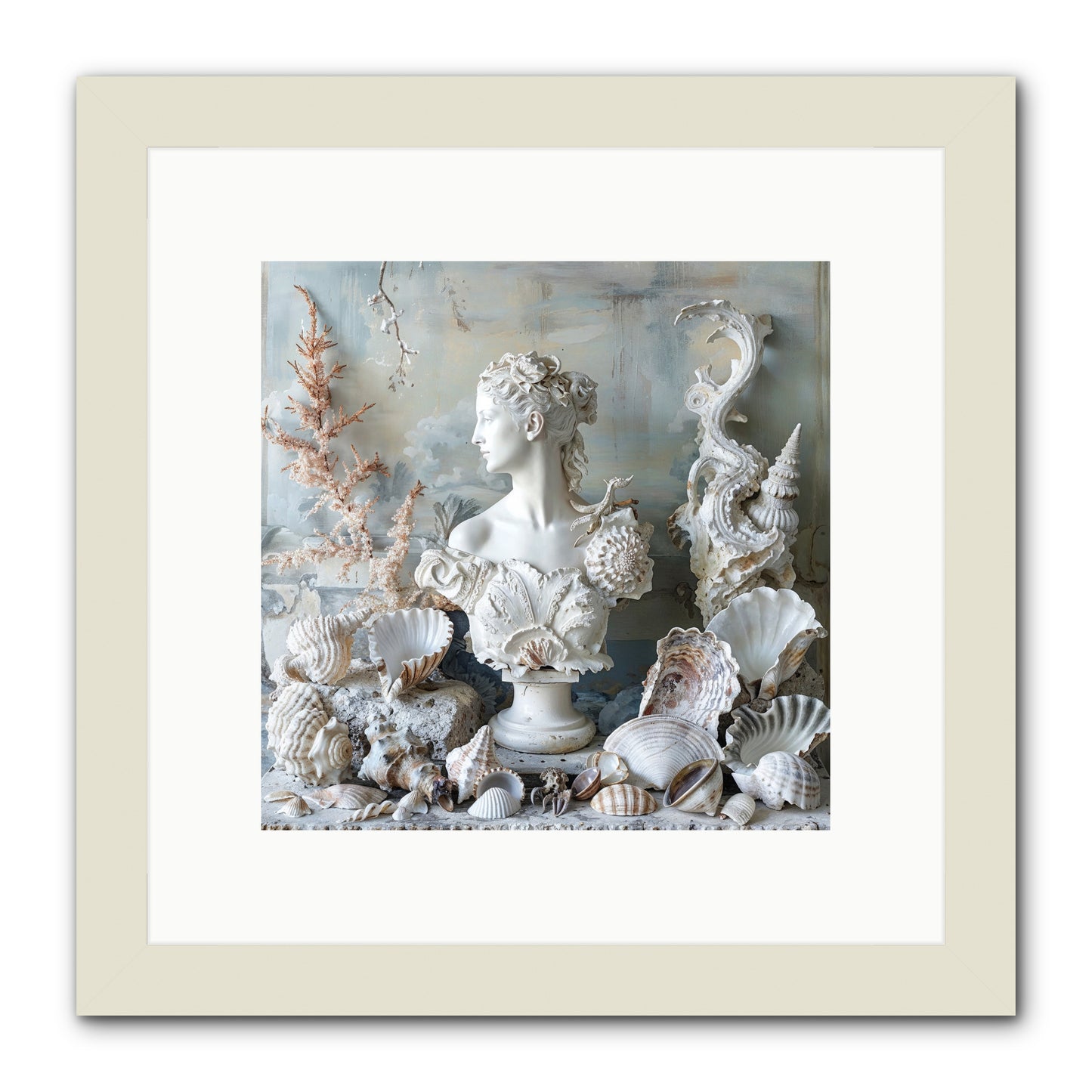 The Oyster's Opera -- Framed Print - White 10x10