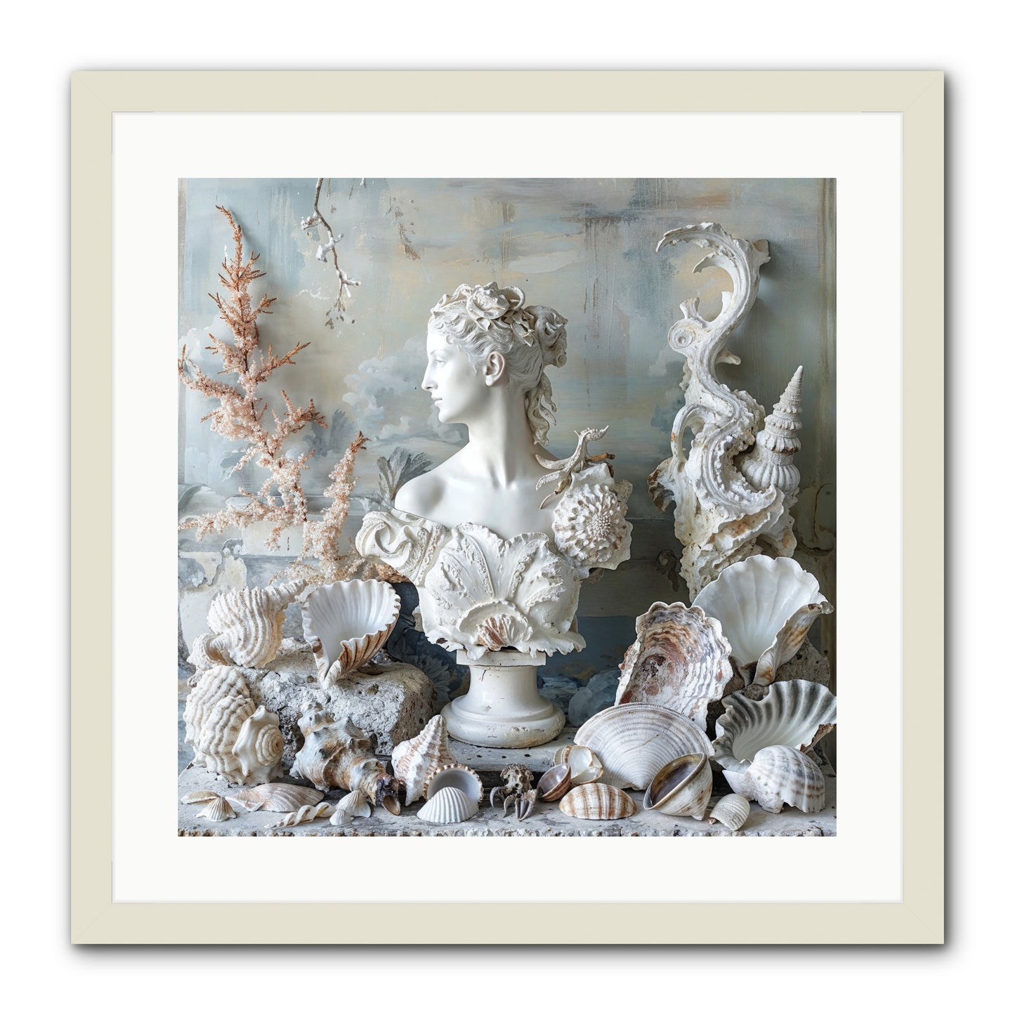 The Oyster's Opera -- Framed Print - White 20x20