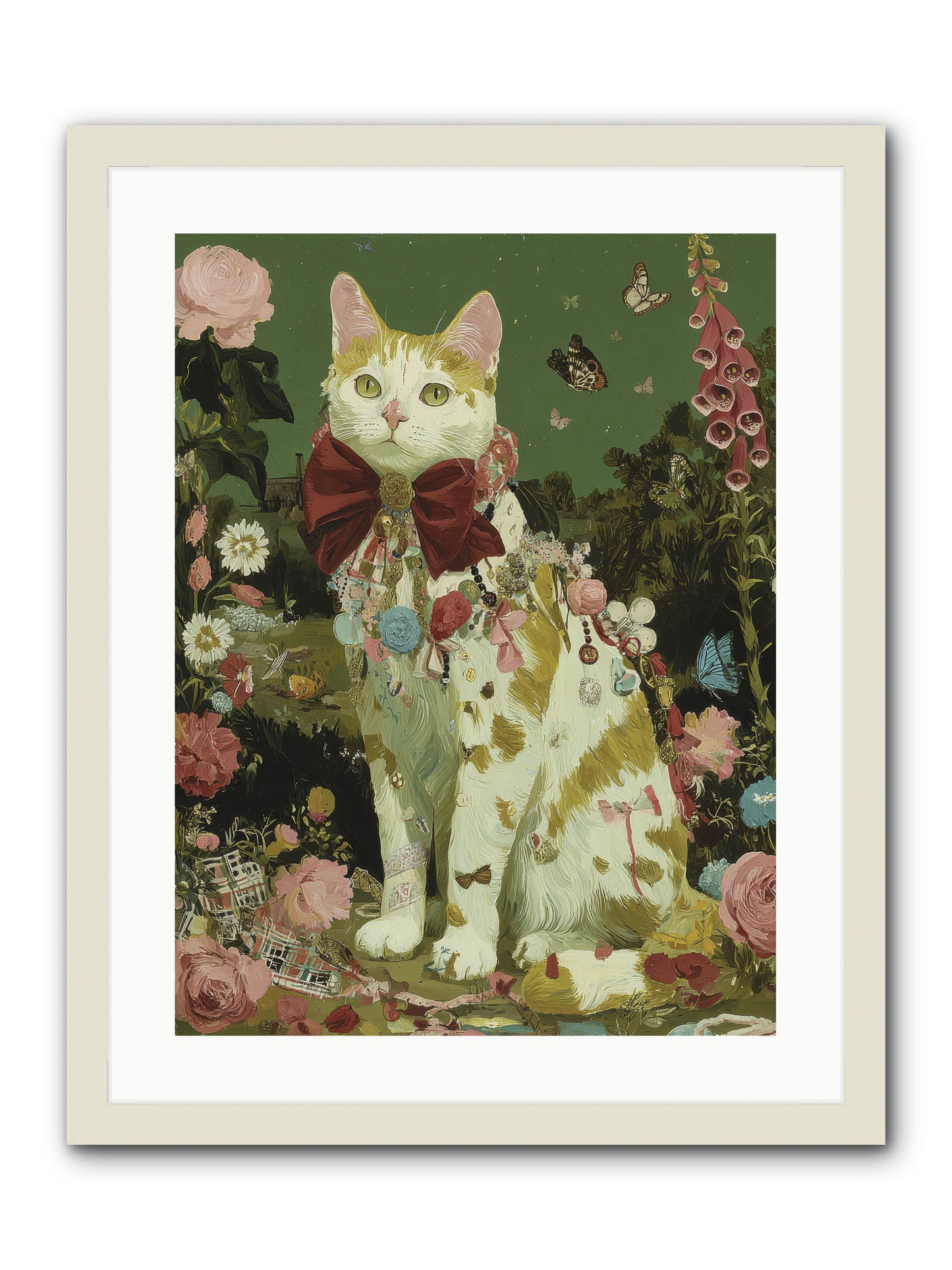 The Painted Path -- Framed Print - White 18x24