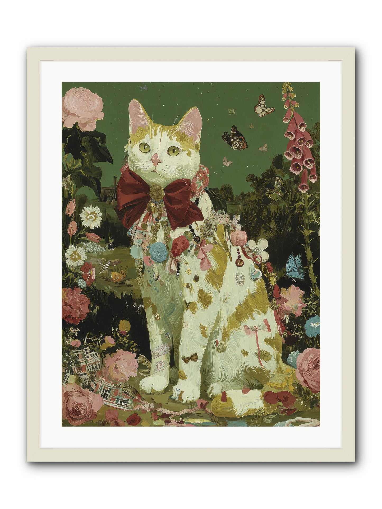 The Painted Path -- Framed Print - White 24x32