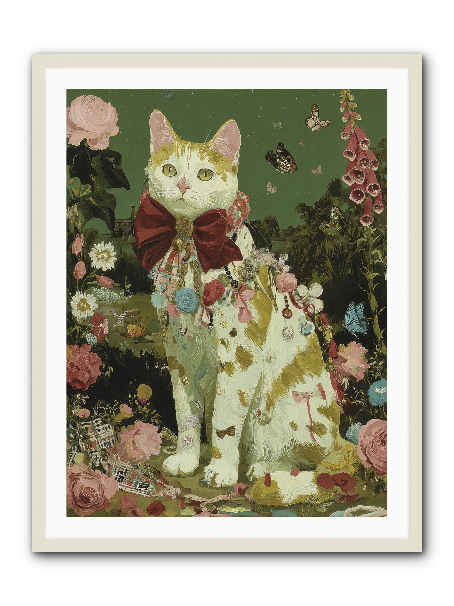 The Painted Path -- Framed Print - White 30x40