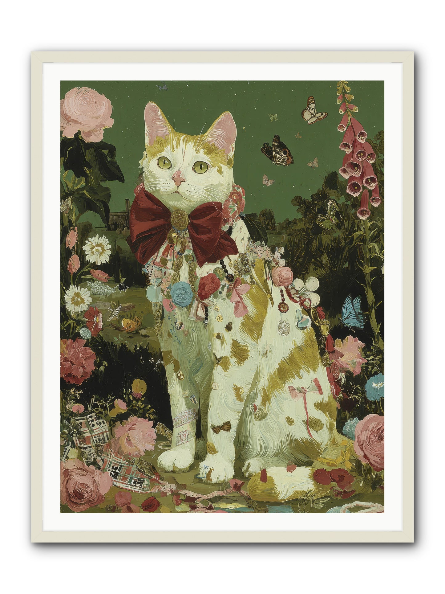 The Painted Path -- Framed Print - White 36x48