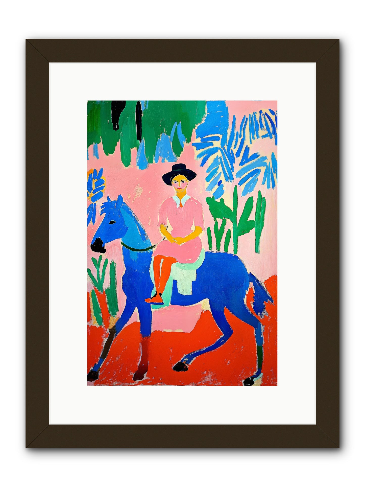 The Painted Road -- Framed Print - Black 10x15
