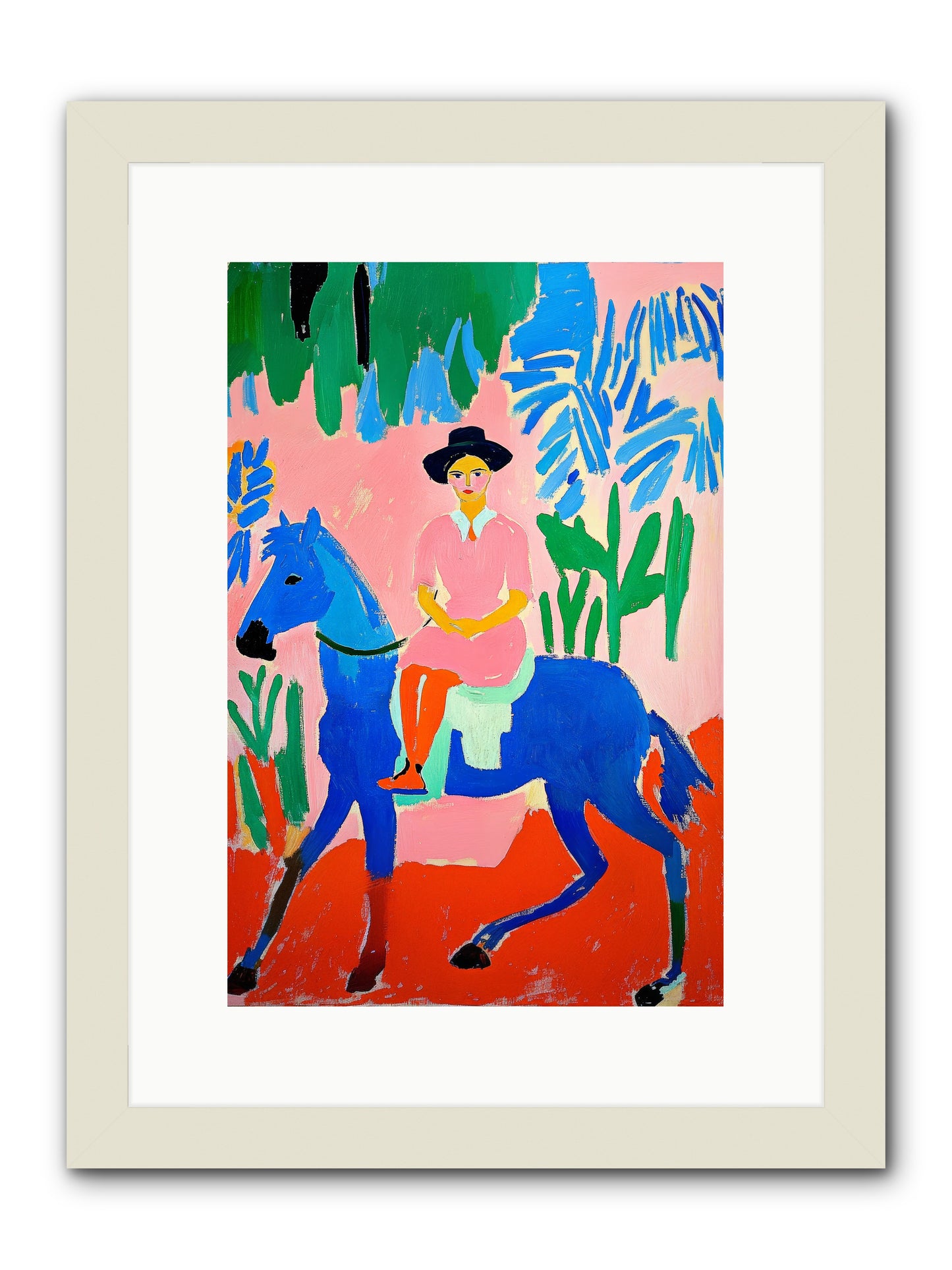 The Painted Road -- Framed Print - White 10x15
