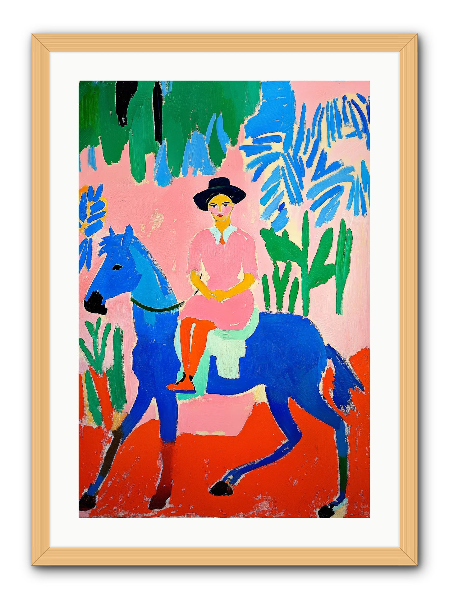 The Painted Road -- Framed Print - Natural 20x30