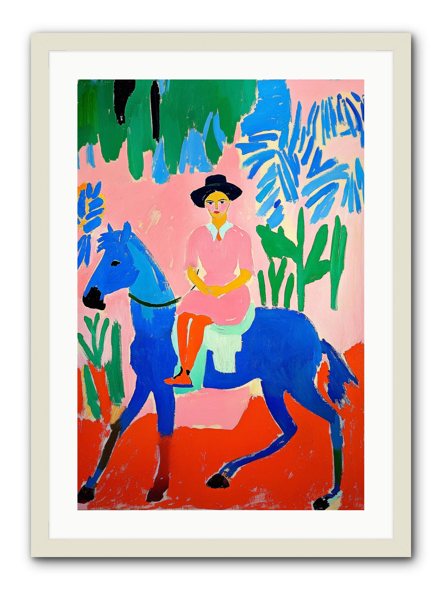The Painted Road -- Framed Print - White 20x30