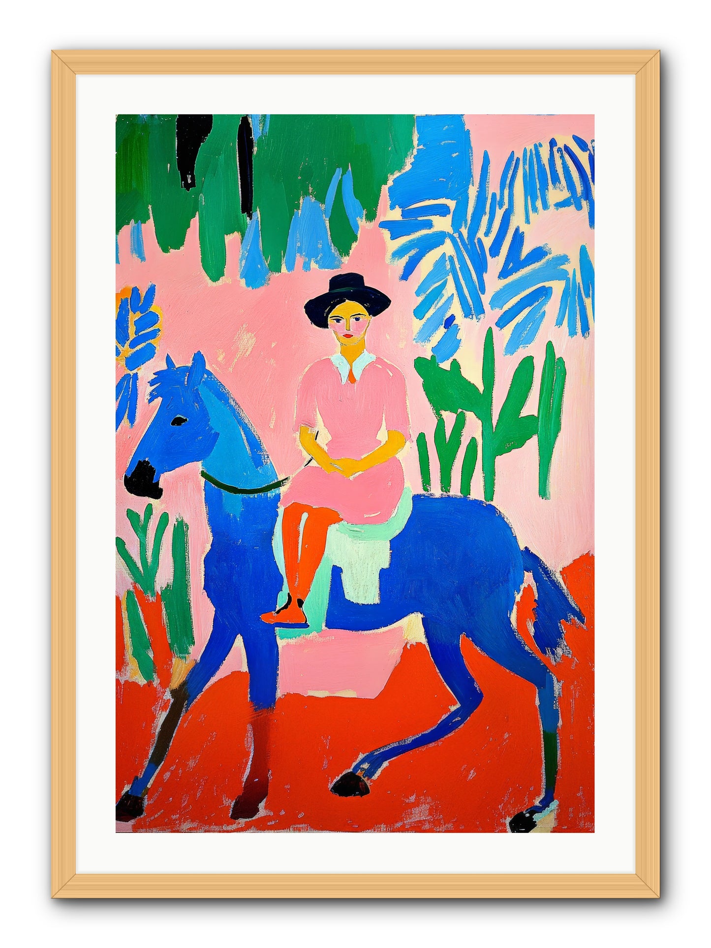 The Painted Road -- Framed Print - Natural 24x36