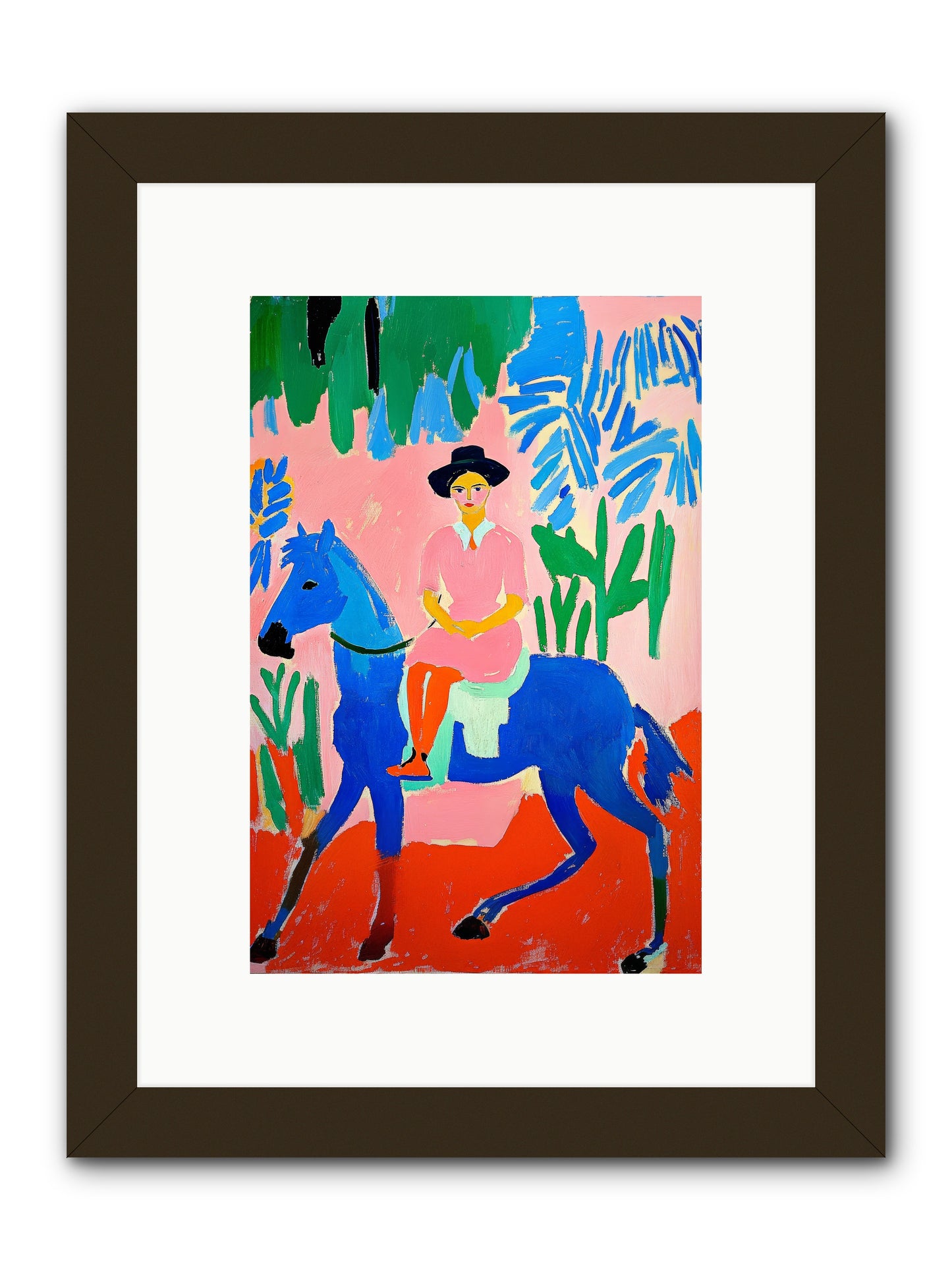 The Painted Road -- Framed Print - Black 8x12