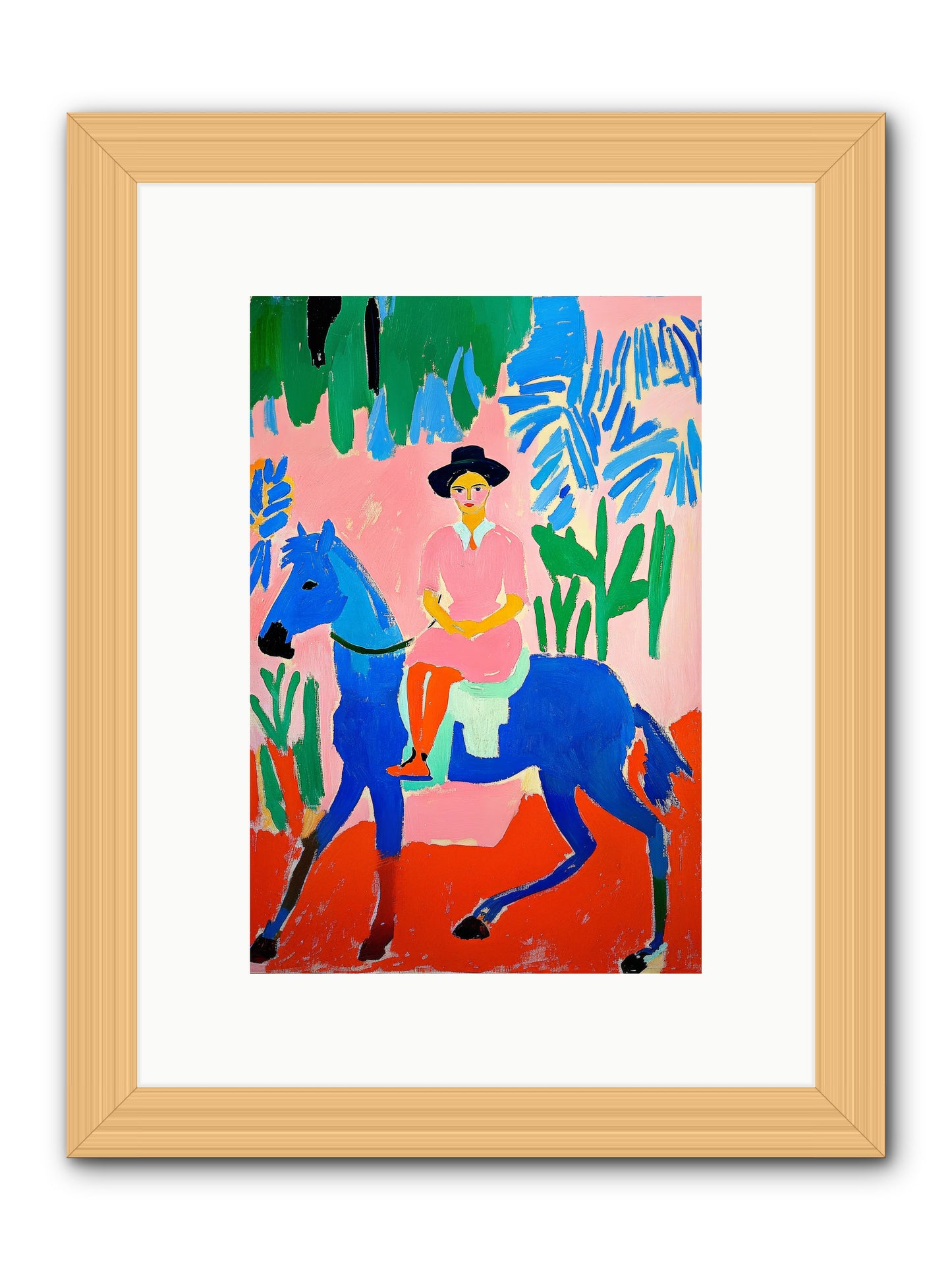 The Painted Road -- Framed Print - Natural 8x12