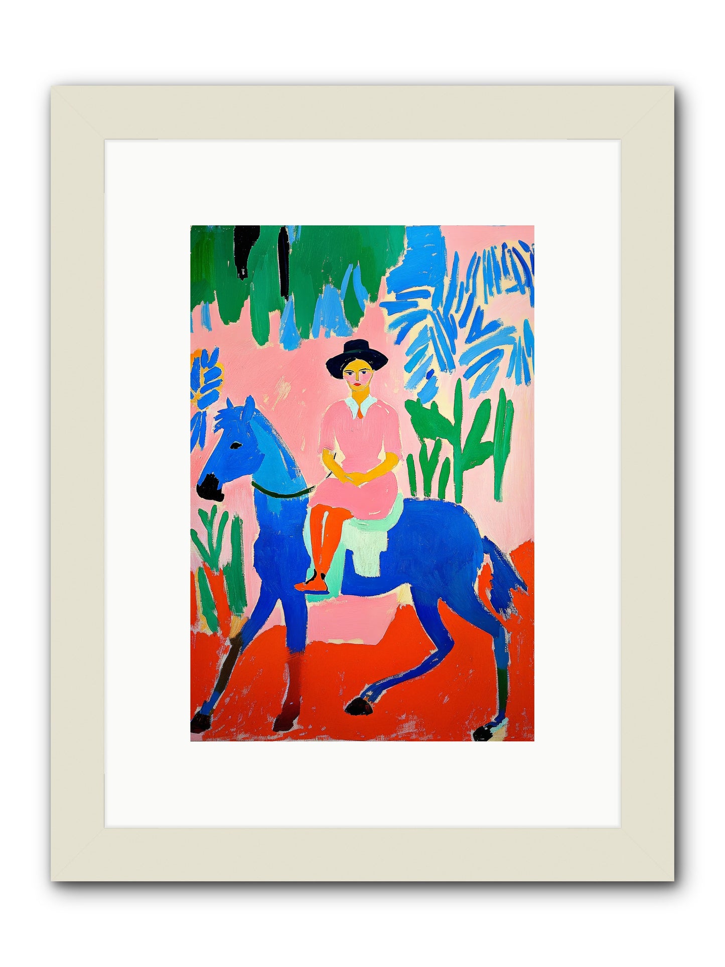 The Painted Road -- Framed Print - White 8x12