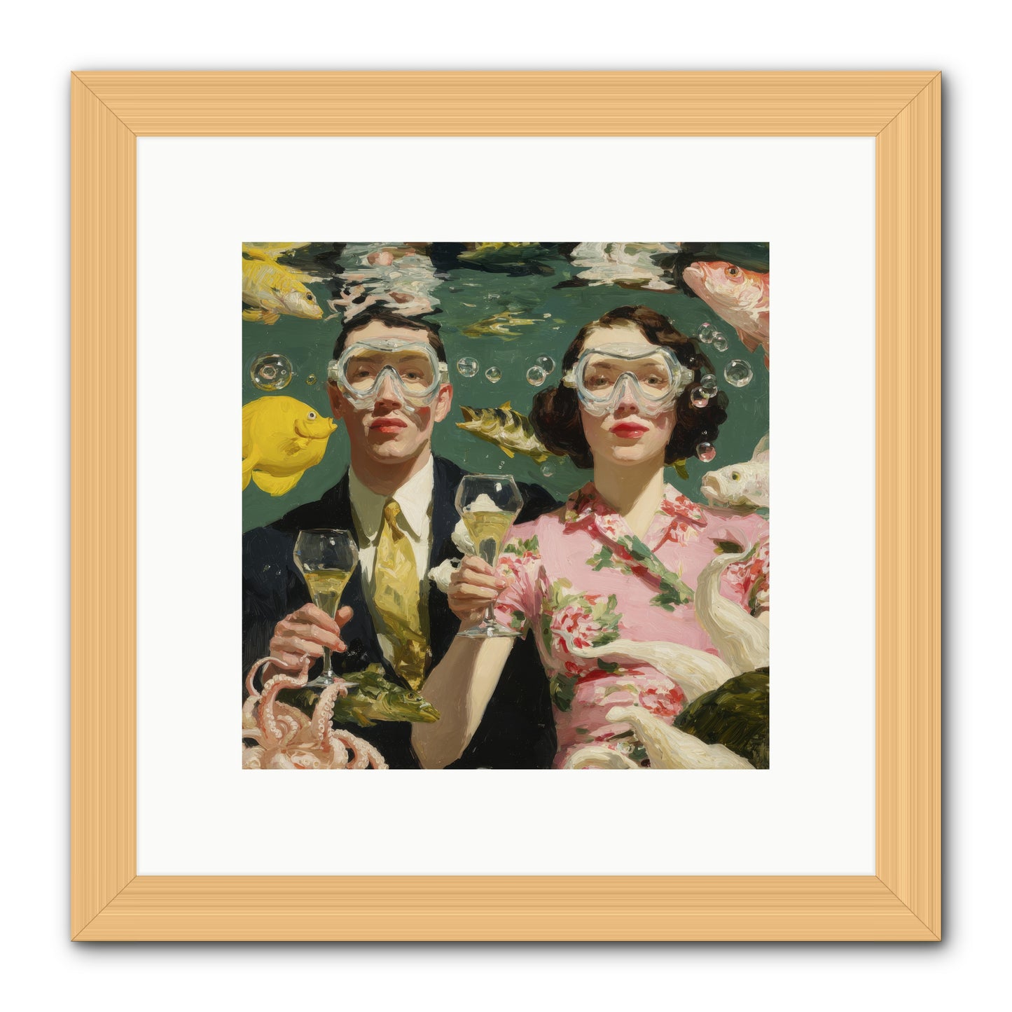 The Pale Velvet Passport -- Framed Print - Natural 10x10