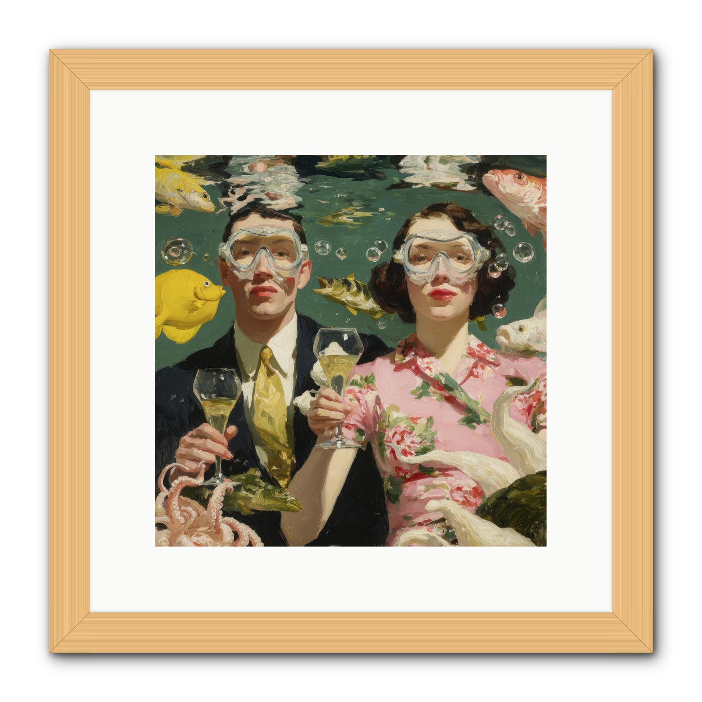 The Pale Velvet Passport -- Framed Print - Natural 12x12