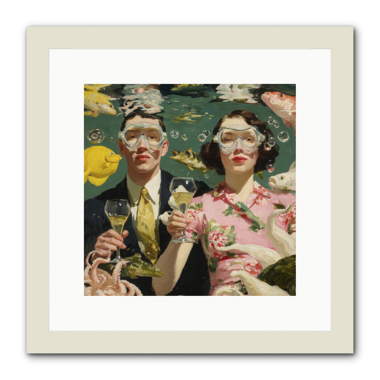 The Pale Velvet Passport -- Framed Print - White 12x12