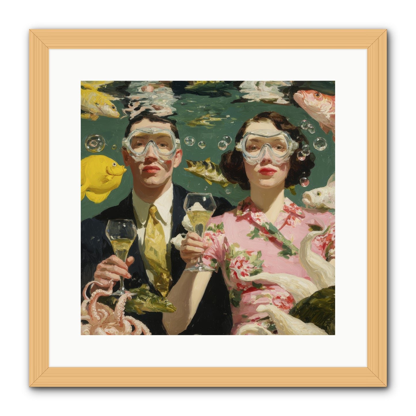 The Pale Velvet Passport -- Framed Print - Natural 16x16