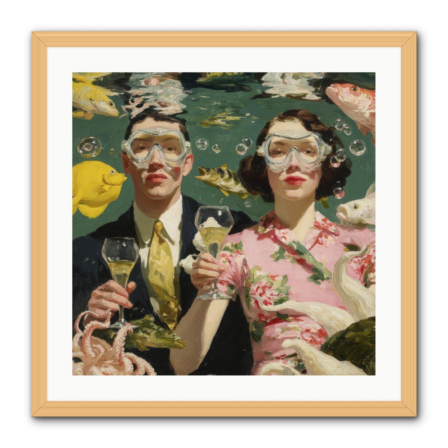 The Pale Velvet Passport -- Framed Print - Natural 24x24