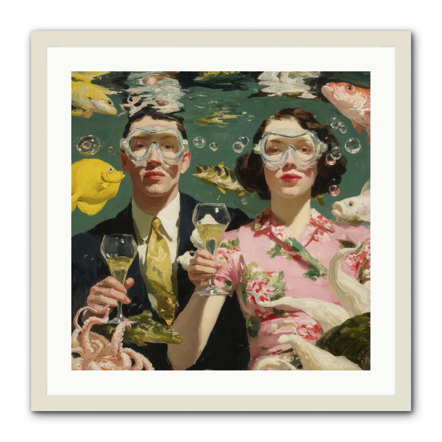 The Pale Velvet Passport -- Framed Print - White 24x24