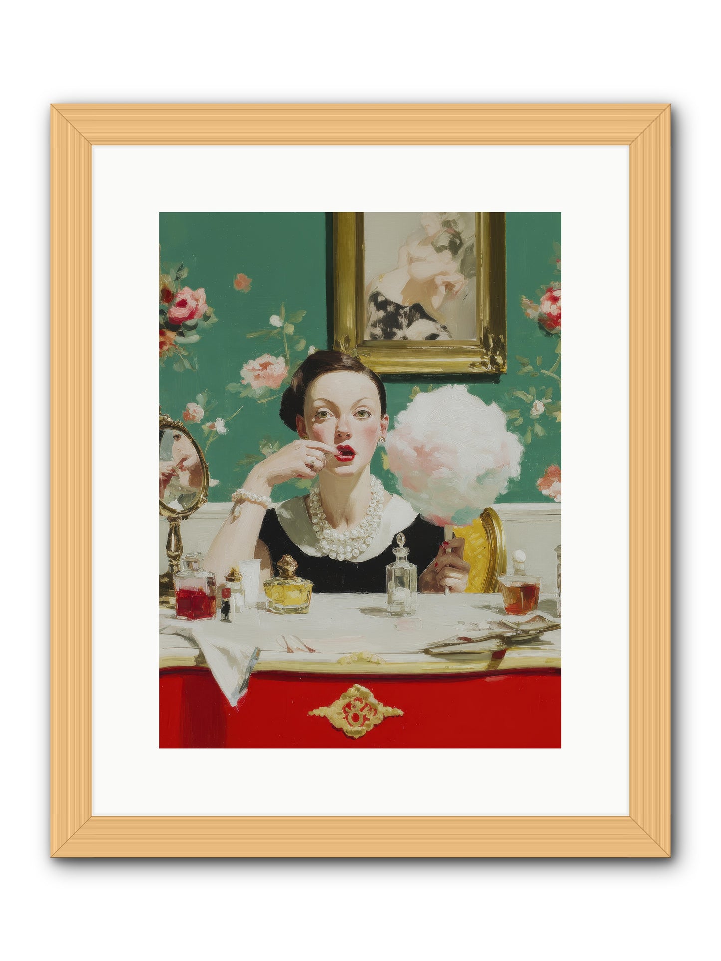 The Parlour of Lost Accessories -- Framed Print - Natural 12x16