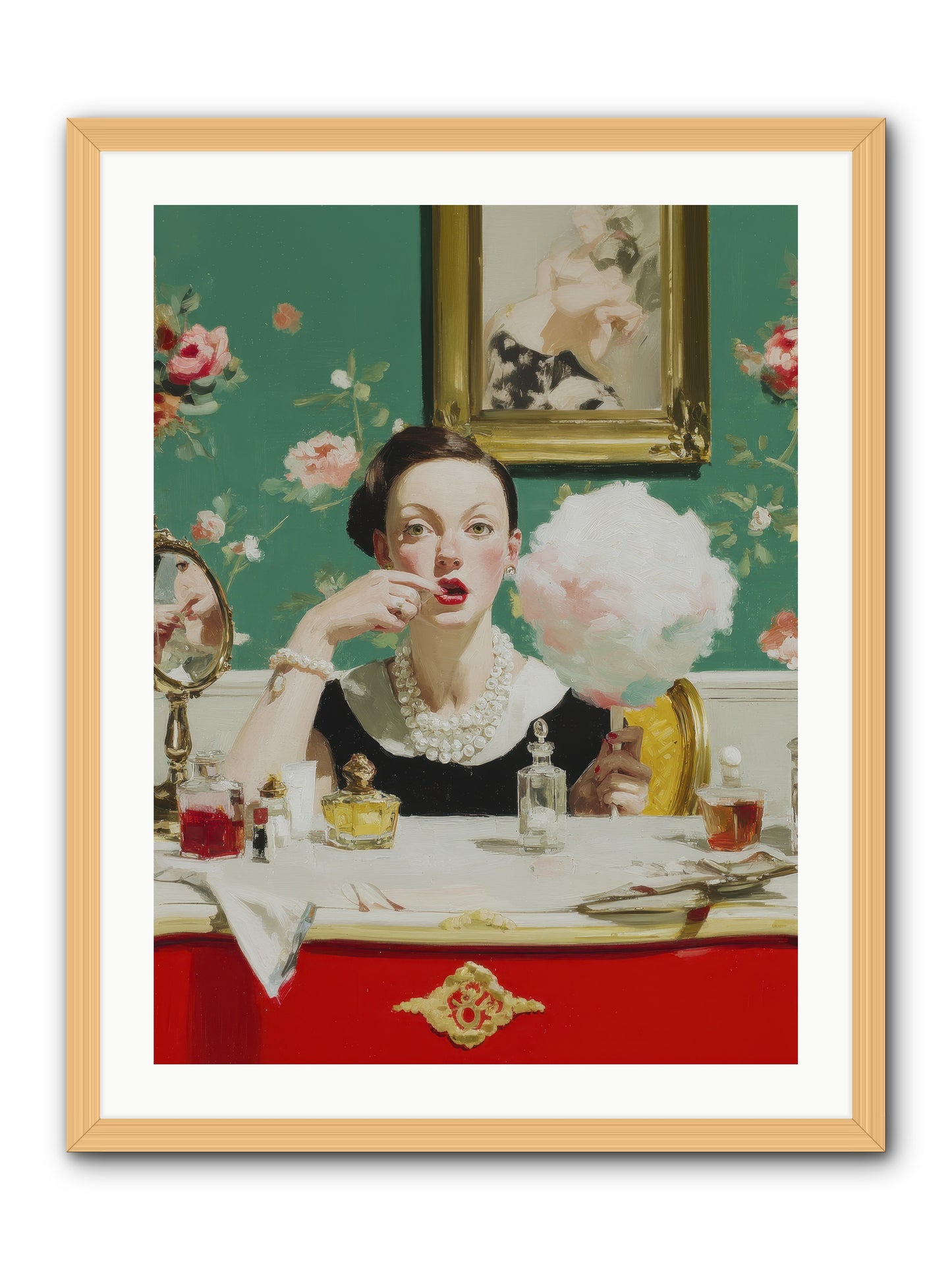 The Parlour of Lost Accessories -- Framed Print - Natural 24x32
