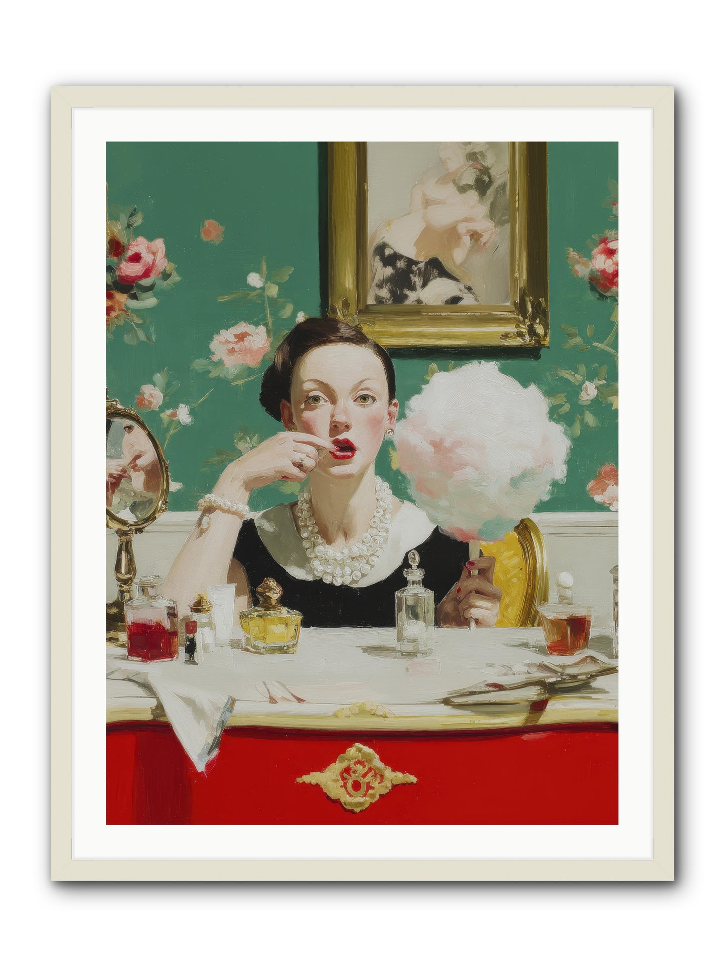 The Parlour of Lost Accessories -- Framed Print - White 30x40