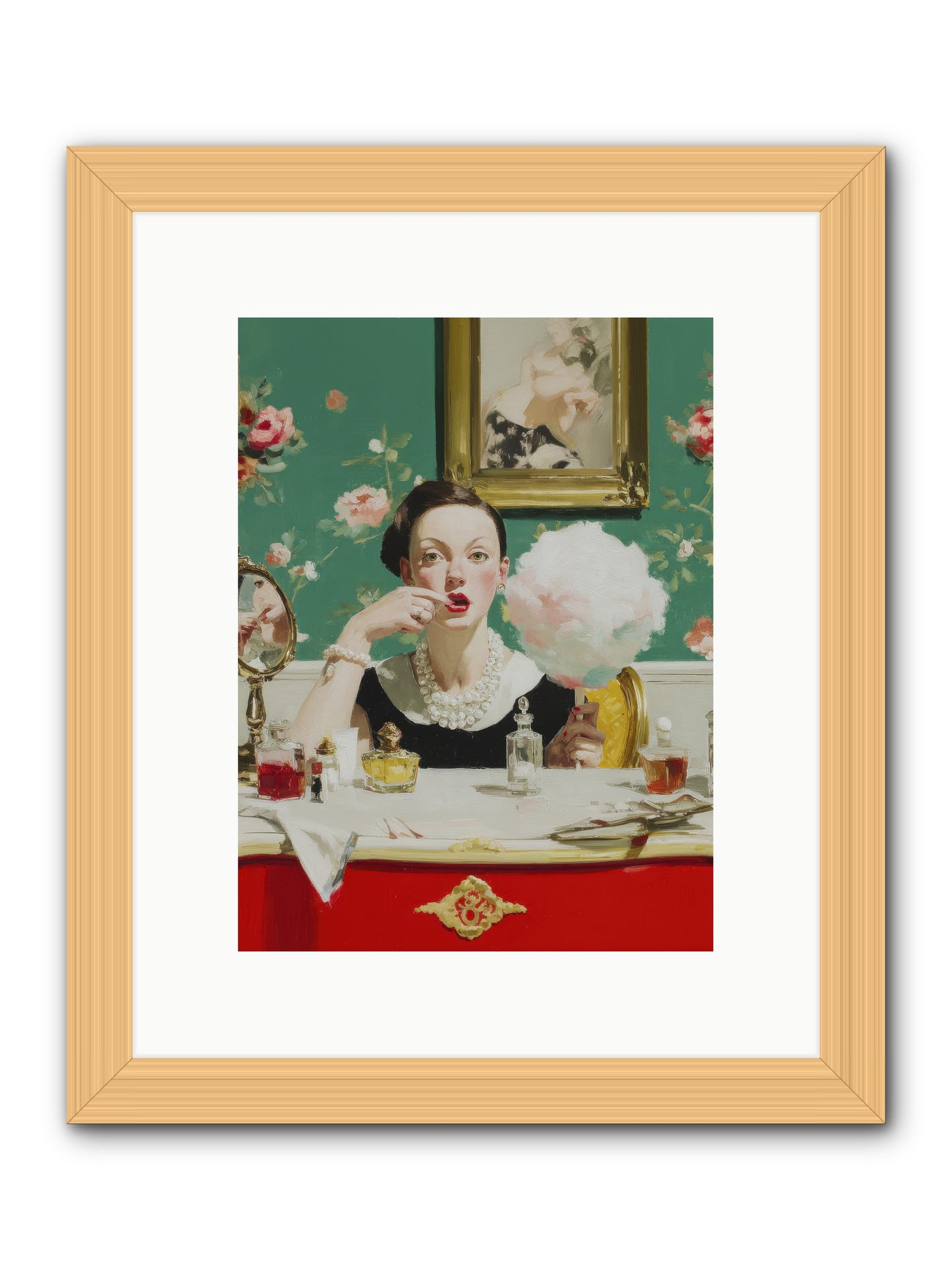 The Parlour of Lost Accessories -- Framed Print - Natural 9x12