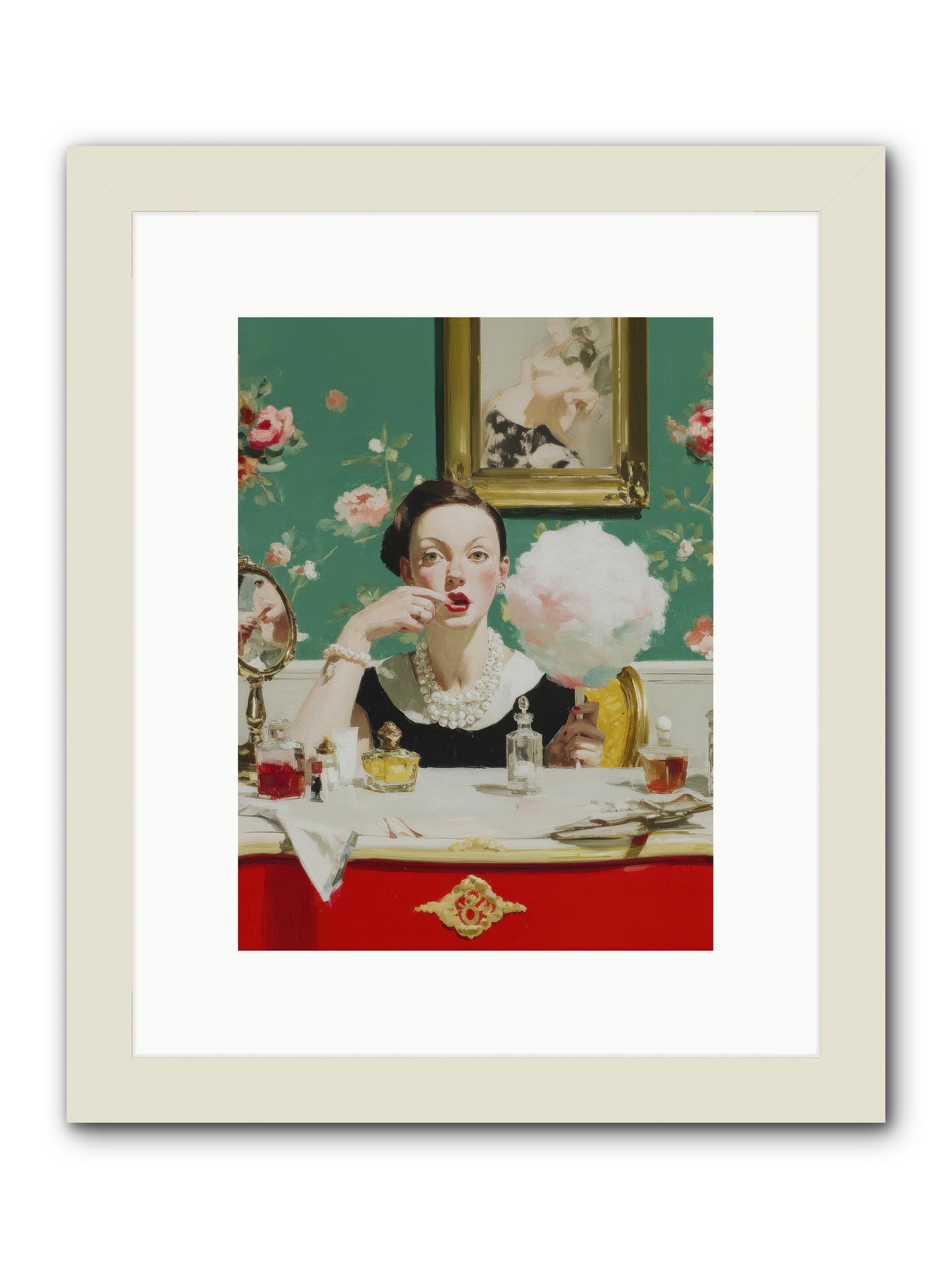 The Parlour of Lost Accessories -- Framed Print - White 9x12