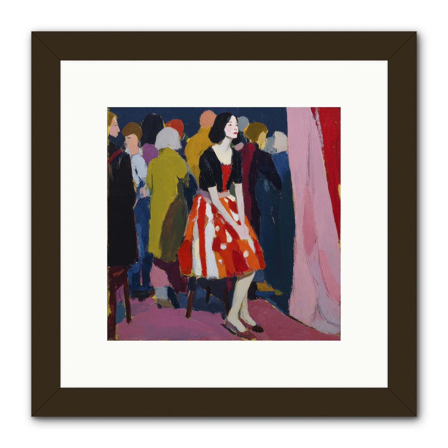 The Party Observer -- Framed Print - Black 10x10