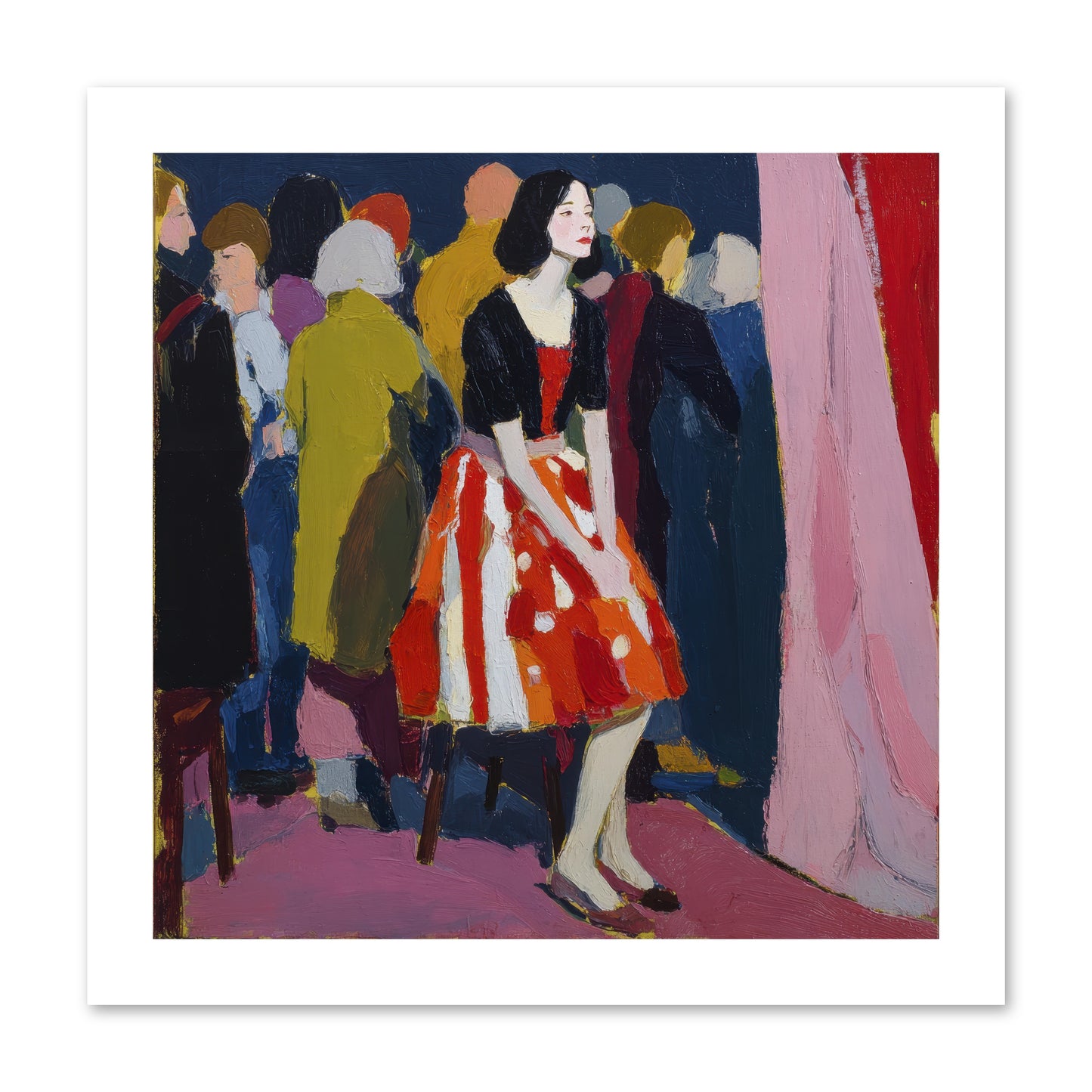 The Party Observer -- Loose Canvas Print 12x12