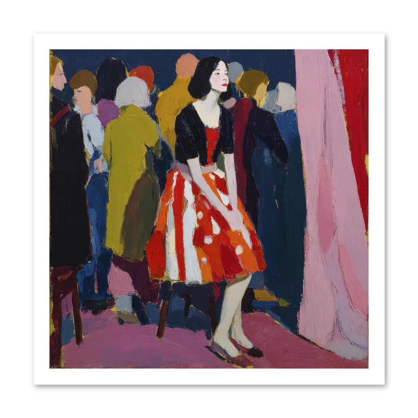 The Party Observer -- Loose Canvas Print 20x20