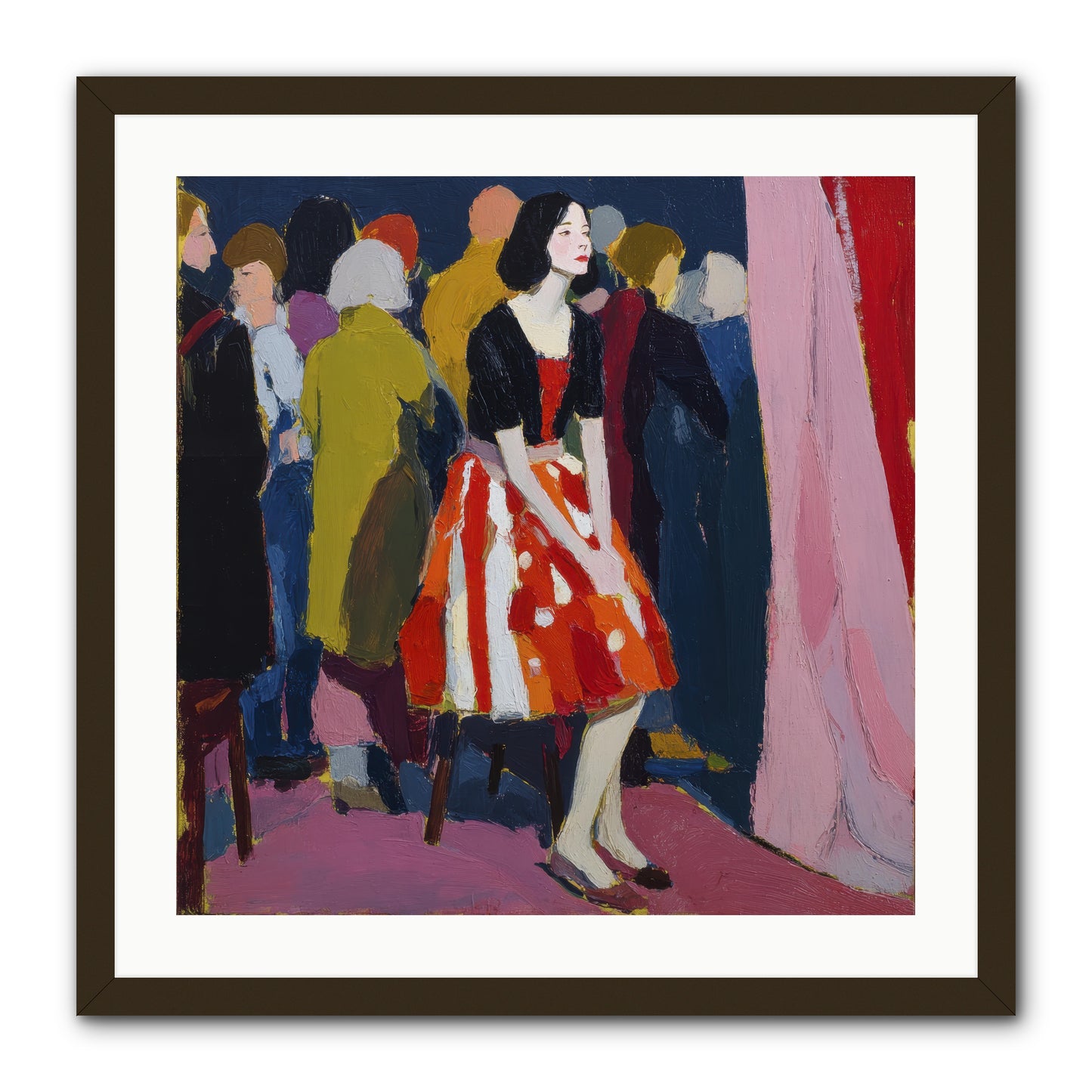 The Party Observer -- Framed Print - Black 24x24