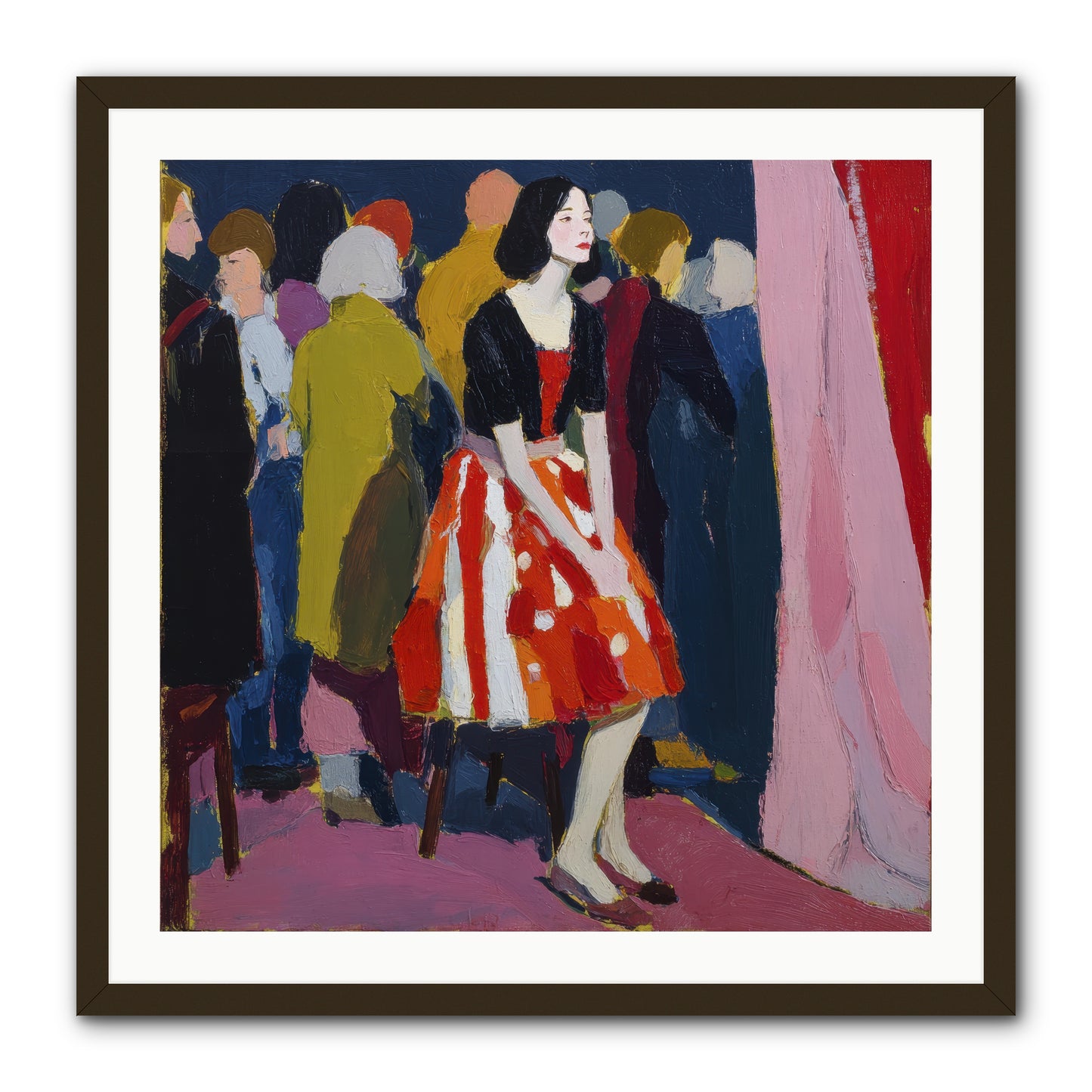 The Party Observer -- Framed Print - Black 30x30
