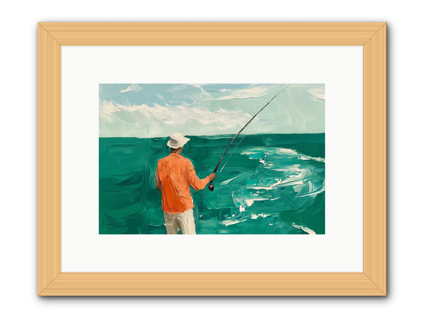 The Patient Hour -- Framed Print - Natural 12x8