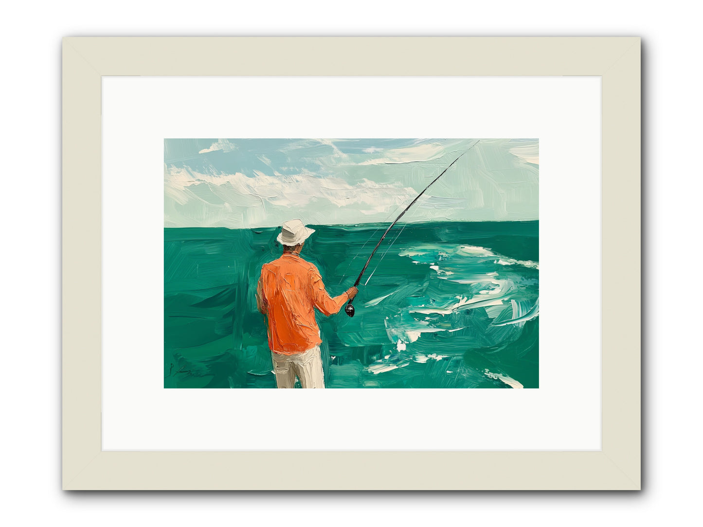 The Patient Hour -- Framed Print - White 12x8