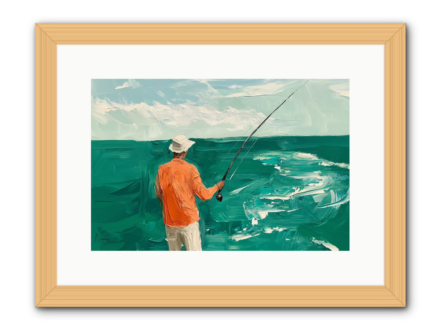 The Patient Hour -- Framed Print - Natural 15x10