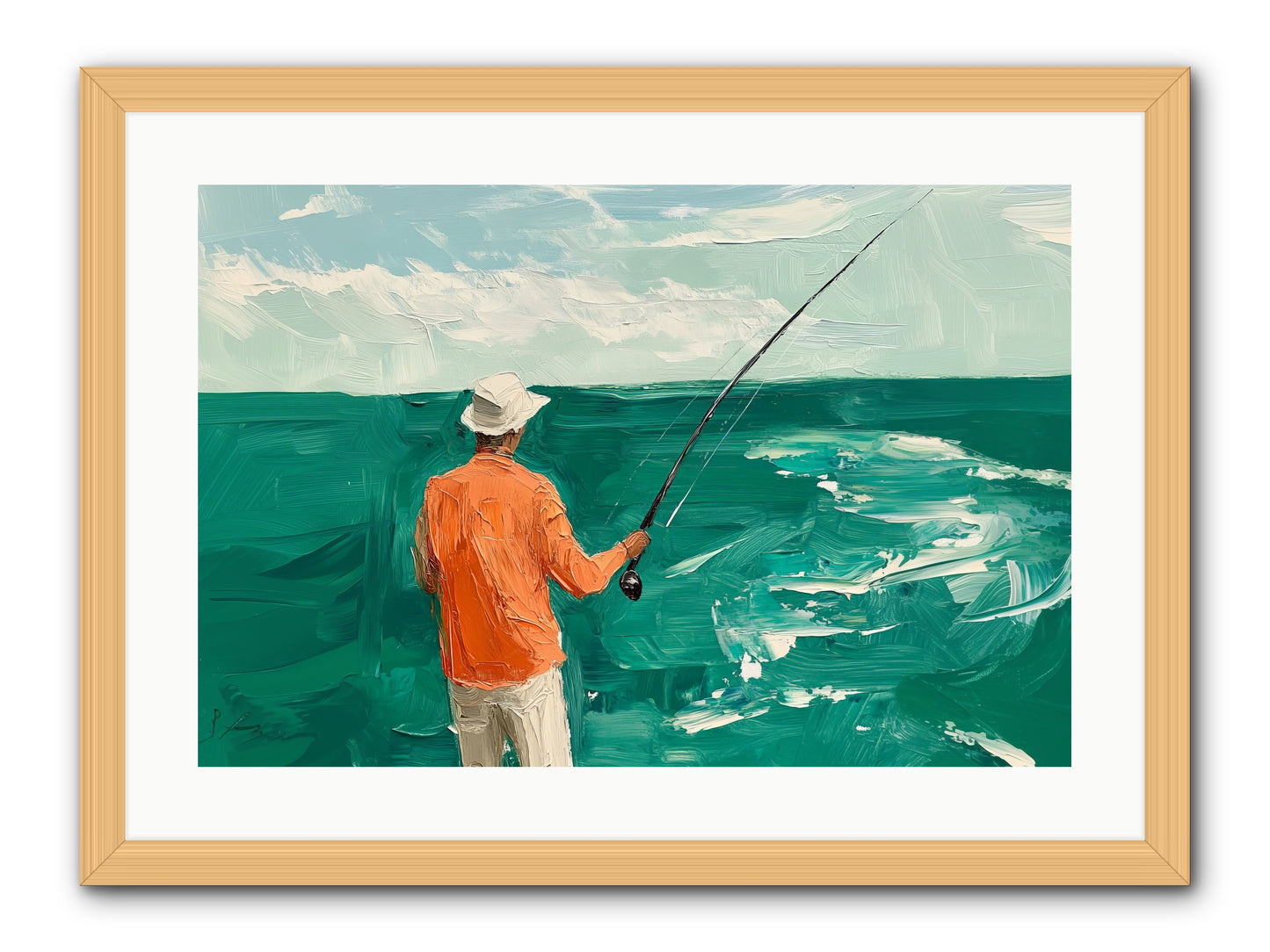 The Patient Hour -- Framed Print - Natural 24x16