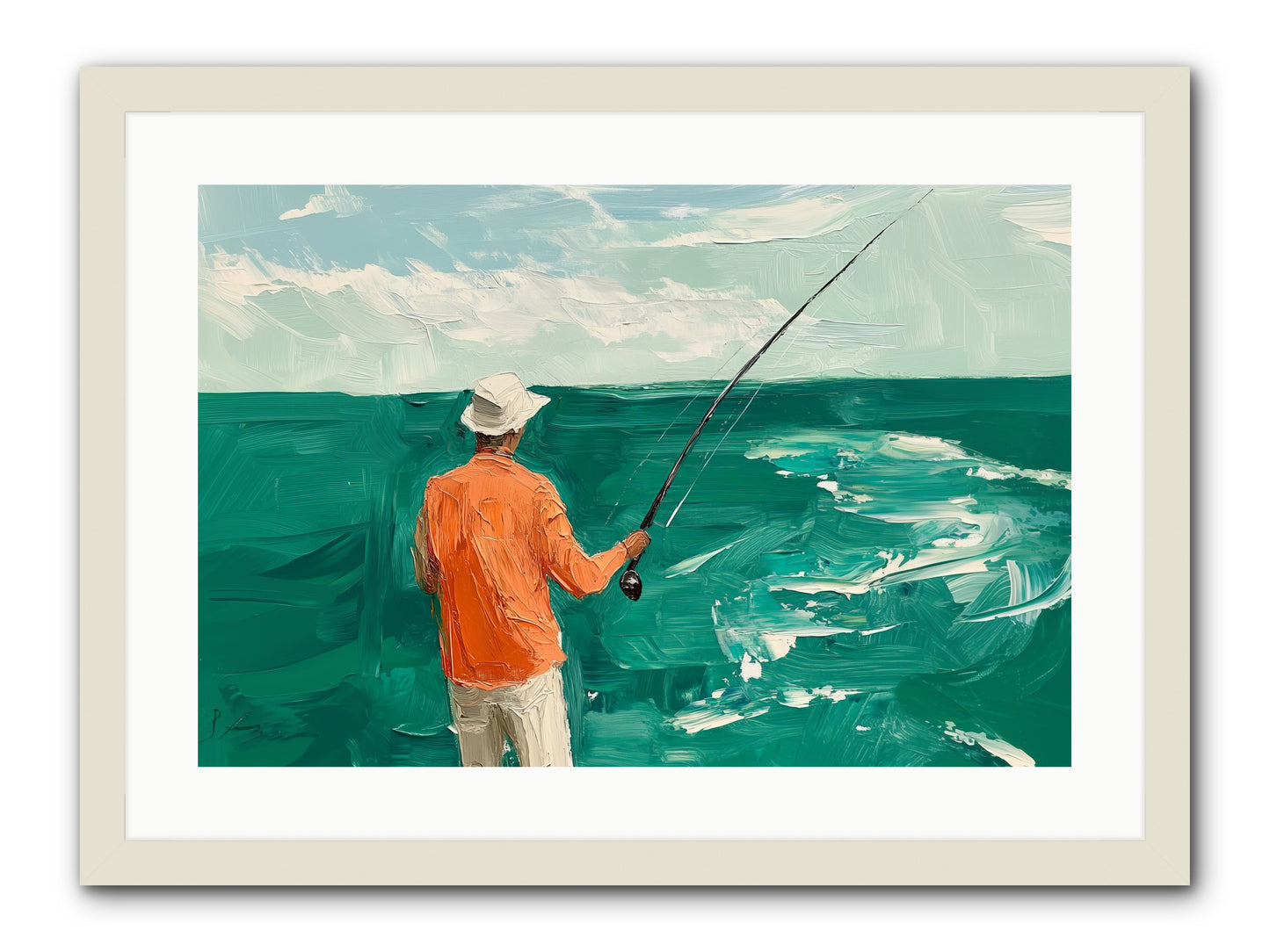 The Patient Hour -- Framed Print - White 24x16