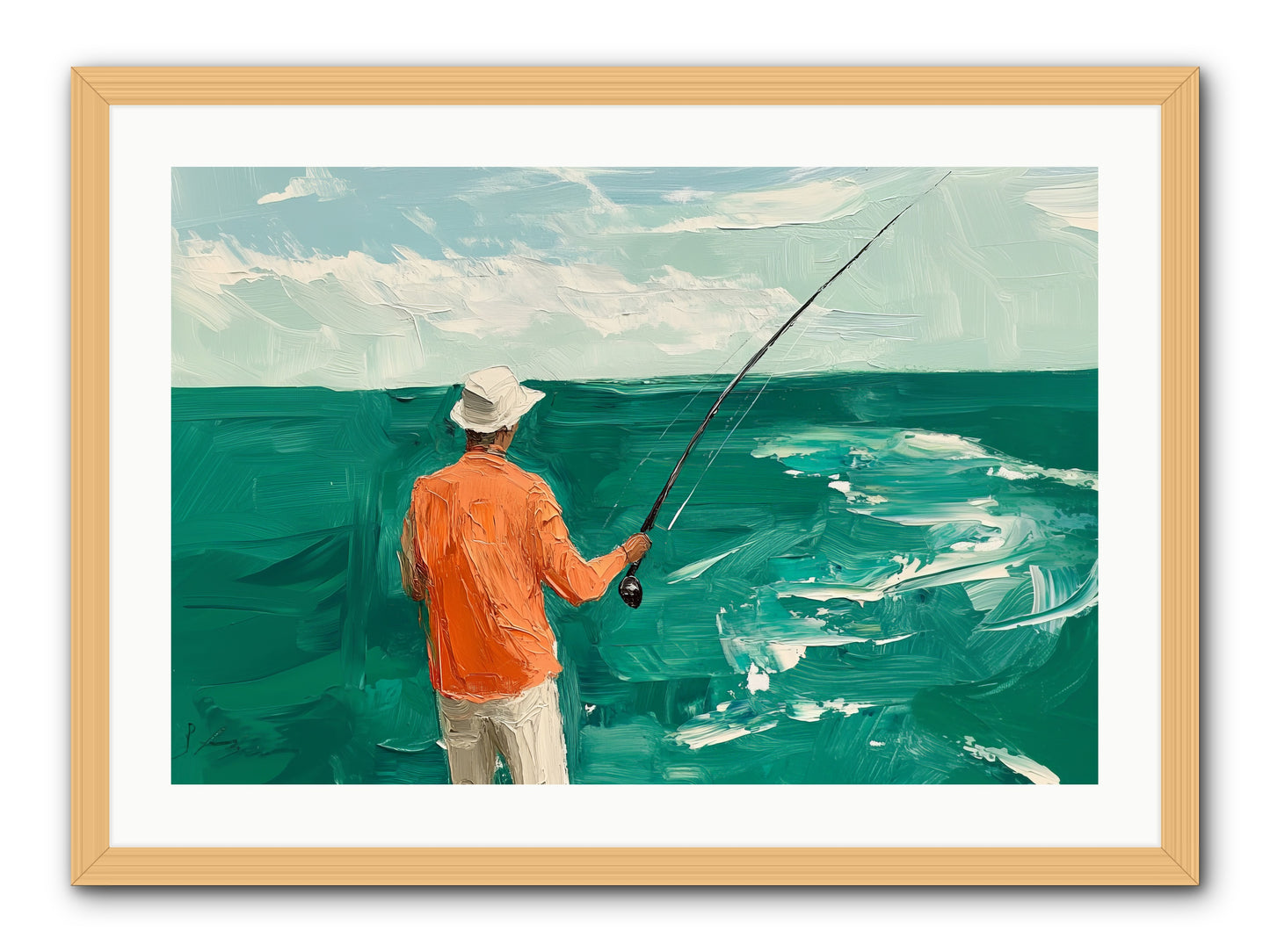 The Patient Hour -- Framed Print - Natural 30x20