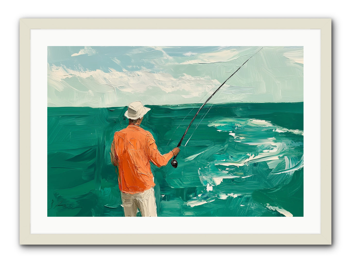 The Patient Hour -- Framed Print - White 30x20