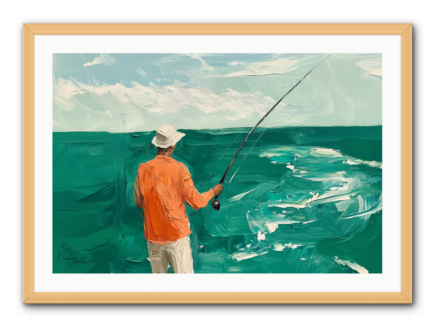 The Patient Hour -- Framed Print - Natural 36x24