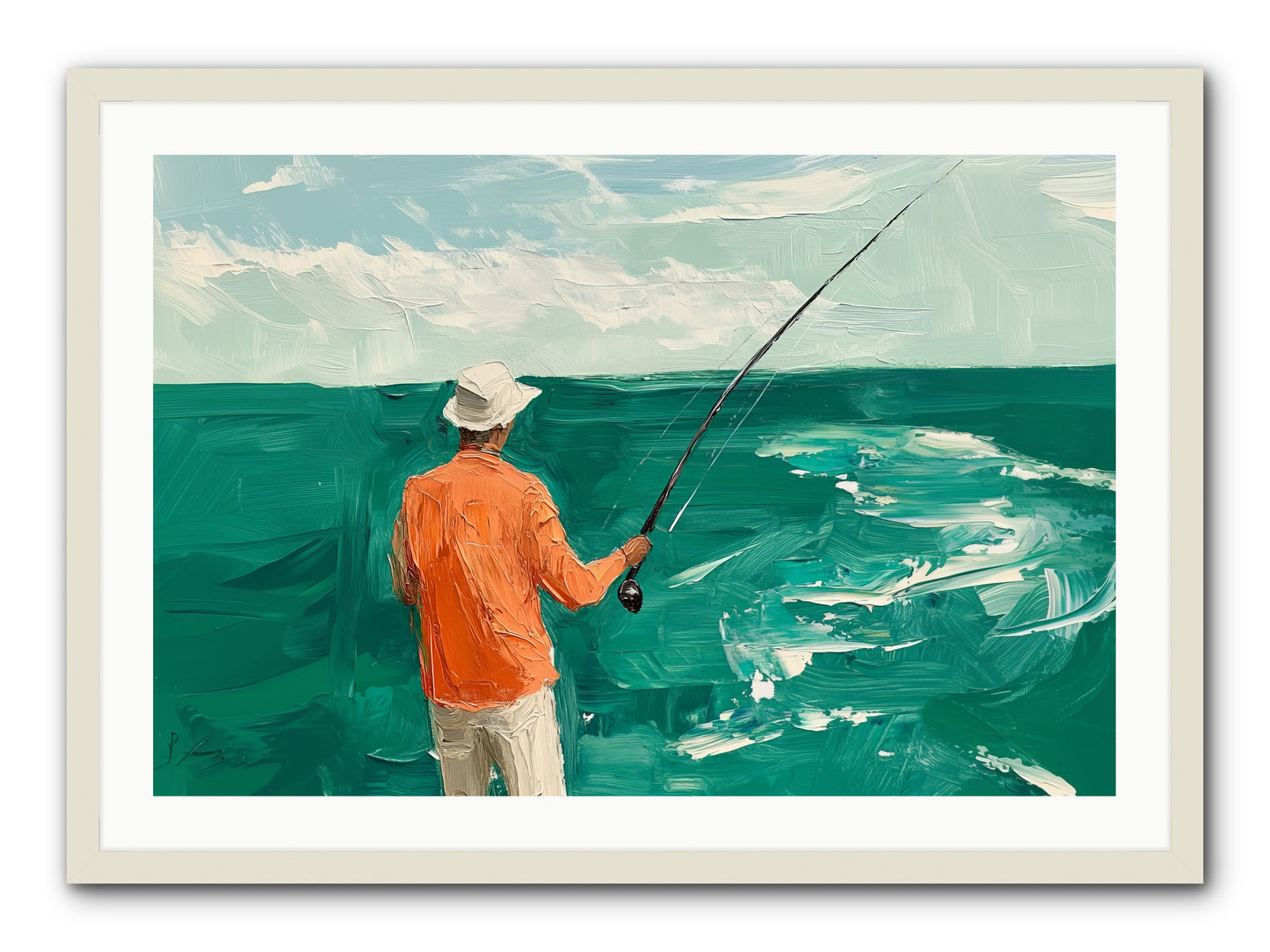 The Patient Hour -- Framed Print - White 36x24