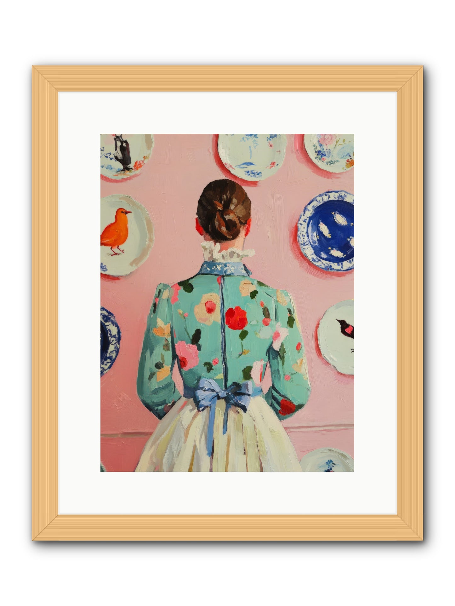 The Pattern QueenRez2 -- Framed Print - Natural 12x16